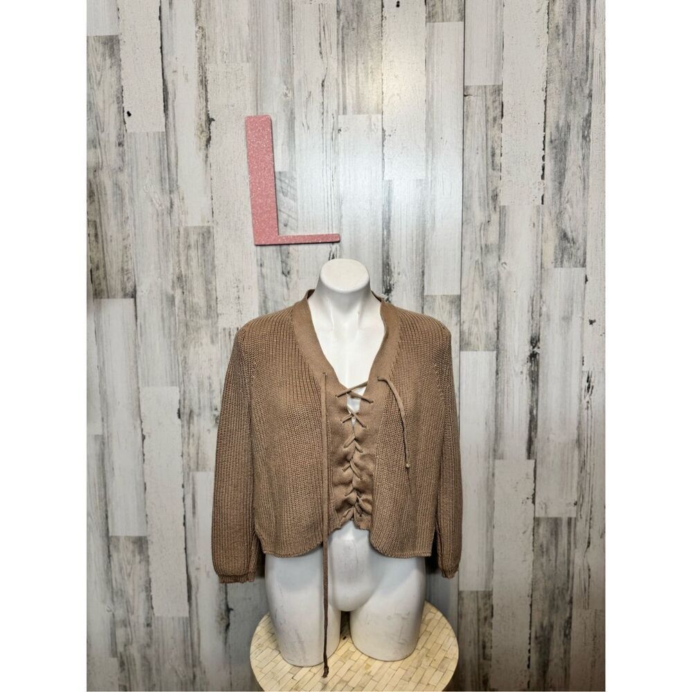 NUDE brown sweater size large
